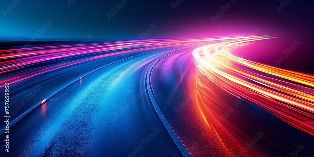 Abstract light streams city background Abstract light streams city background