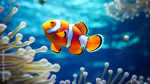 clownfish on coral reef © xuan