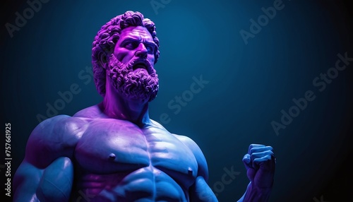 Angry greek legend statue