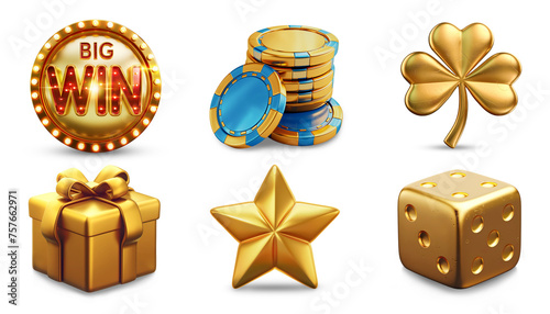 set of casino elements