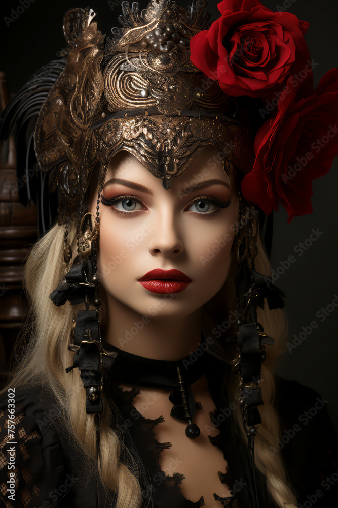 portrait of a woman with makeup fashion portrait of a woman with makeup fashion