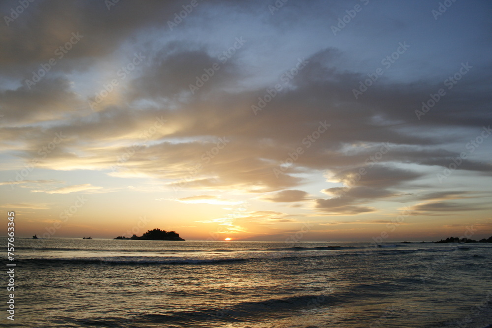 sunset on the beach, Golden Sunrise