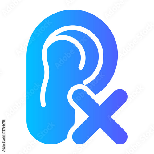 deaf gradient icon