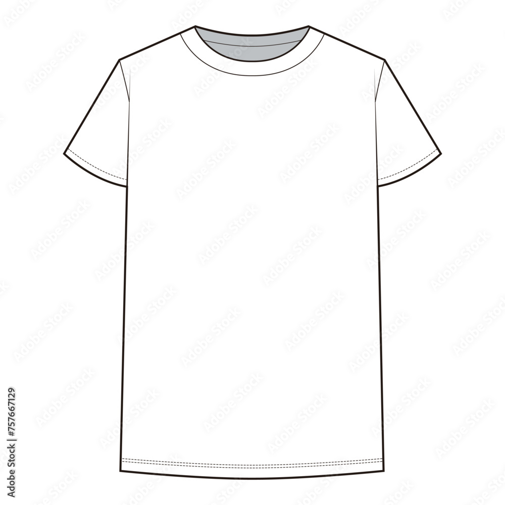 T-shirt Flat Sketch Vector Design Illustration T-shirt Flat Sketch Vector Design Illustration
