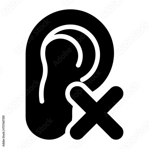 deaf glyph icon