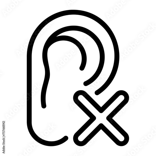 deaf line icon