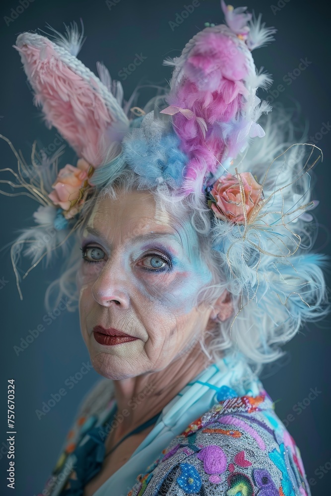 A Touch of Easter Magic: A Woman Showcases Her Creative Side with Bunny-Themed Makeup and Soft Spring Shades A Touch of Easter Magic: A Woman Showcases Her Creative Side with Bunny-Themed Makeup and Soft Spring Shades