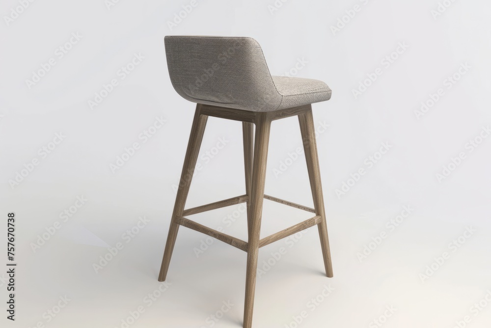 3D Render of a contemporary bar stool, adding a touch of sophistication to kitchen counters or home bars, on isolated white background, Generative AI 3D Render of a contemporary bar stool, adding a touch of sophistication to kitchen counters or home bars, on isolated white background, Generative AI