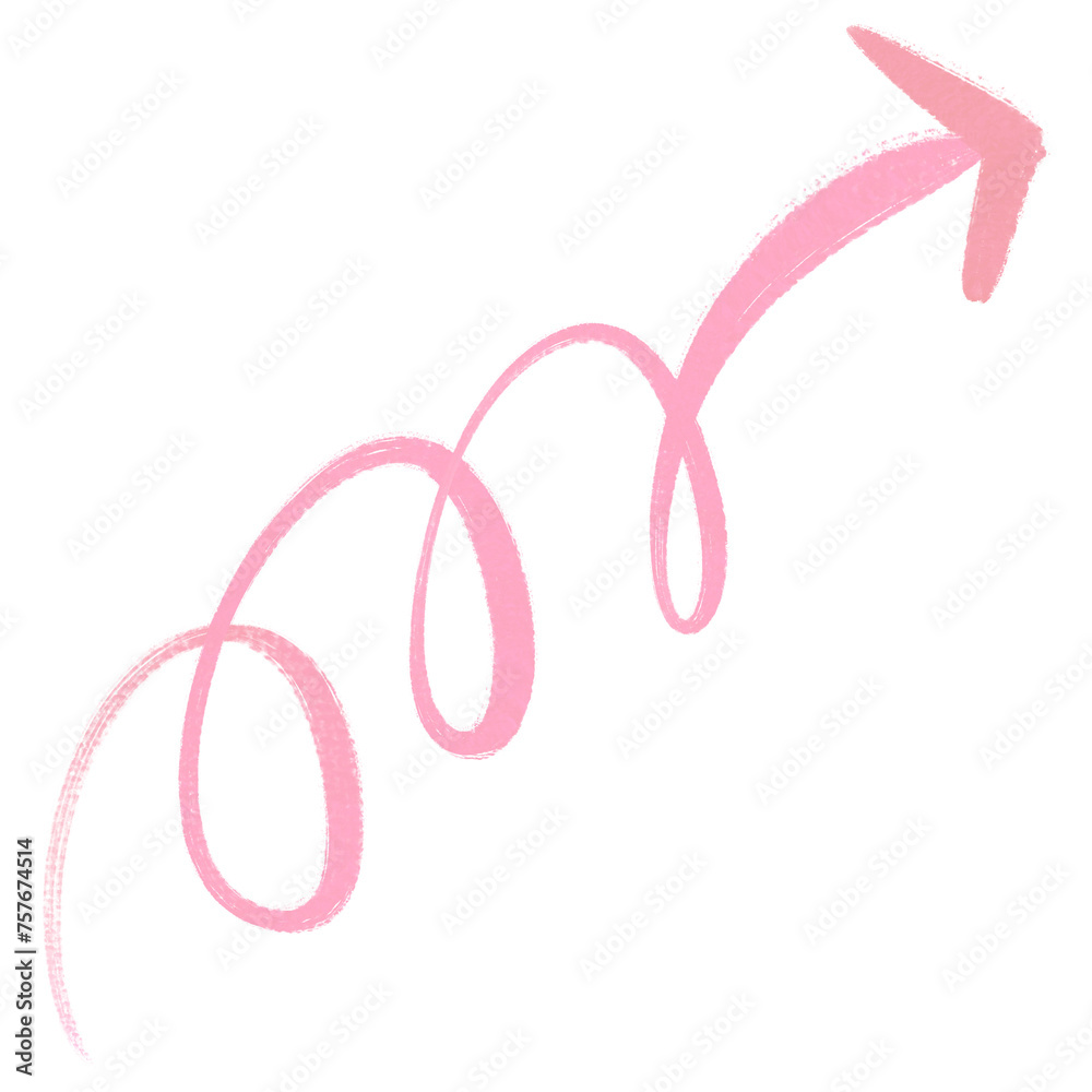 Cartoon sketchy pink arrow loopty loop Cartoon sketchy pink arrow loopty loop
