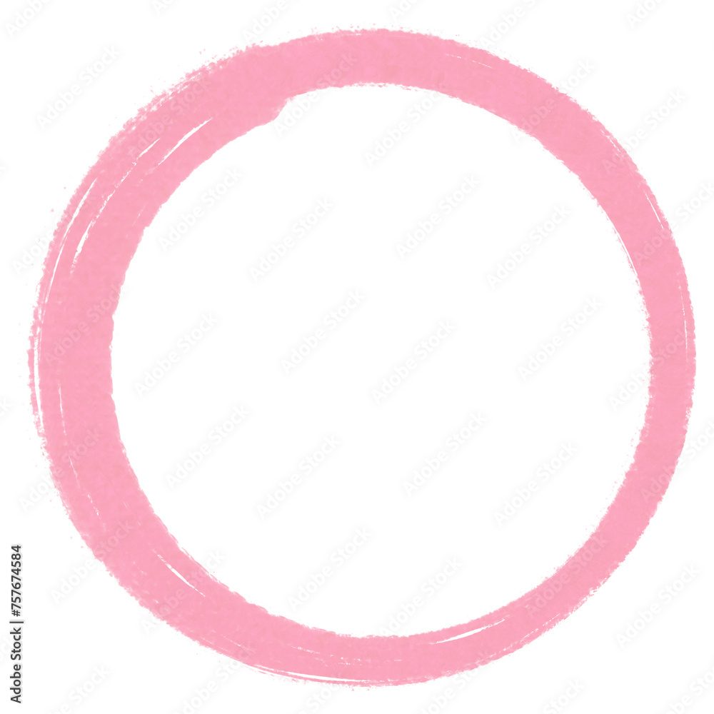 Cartoon sketchy pink circle round Cartoon sketchy pink circle round