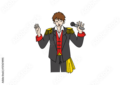 男性アイドル_赤