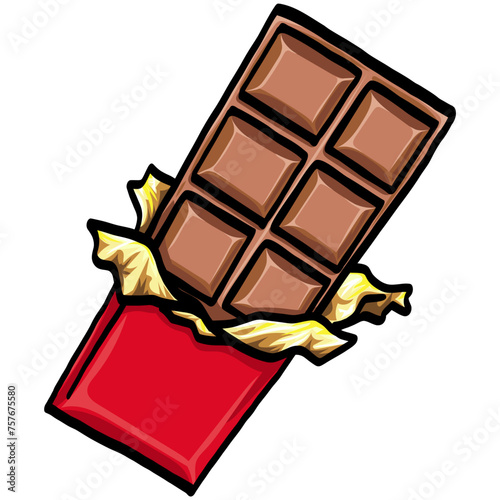 Chocolate Bar Vector Illustration Icon