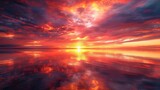 Vibrant Sunset Colors Reflecting on Serene Lake