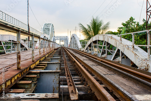 Binh Loi Railway Bridge in Saigon. This bridge was built in 1902 by French and it was the first bridge to cross the Saigon River.