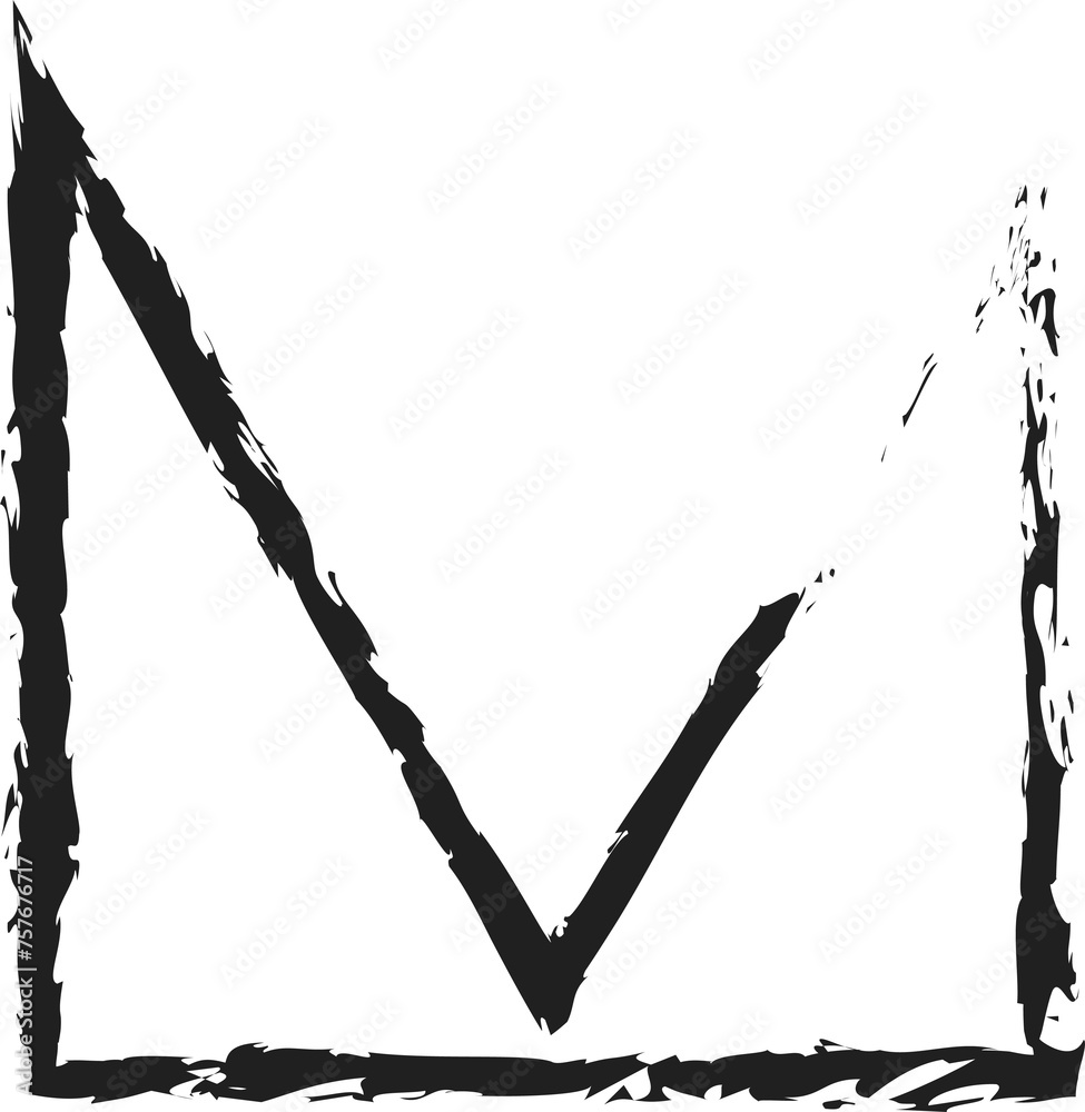 Brush triangle shape. Geometric design Brush triangle shape. Geometric design
