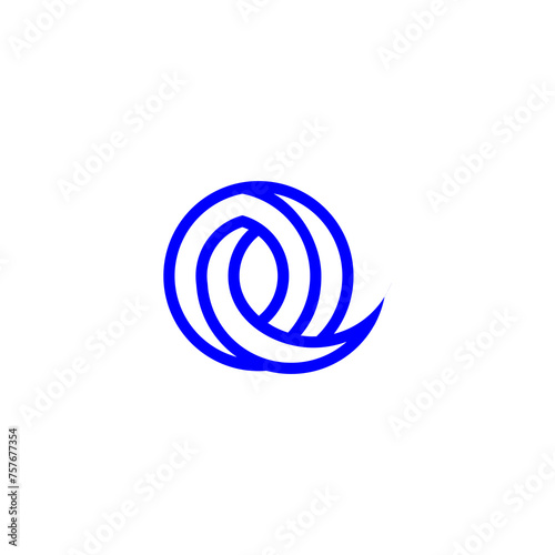 blue and white spiral