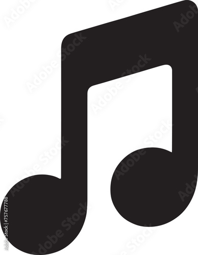 Elegant Music Note Silhouette vector