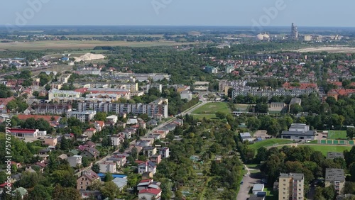 Beautiful Landscape Housing Estate Chelm Aerial View Poland photo