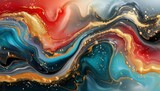 Abstract colorful marble background fluid art painting ink style with a mix colours.