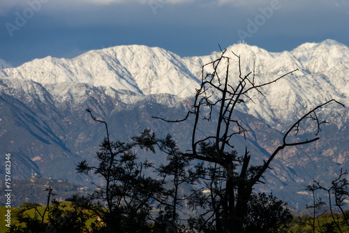 Snow Covered Mountains in Los Angeles California (ID: 757682346)