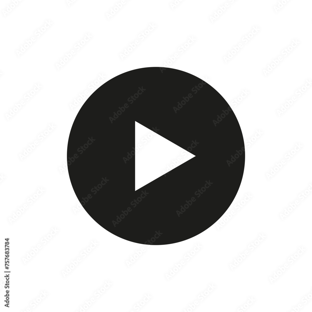 Play button icon. Video start symbol. Media player interface. Vector illustration. EPS 10. Play button icon. Video start symbol. Media player interface. Vector illustration. EPS 10.