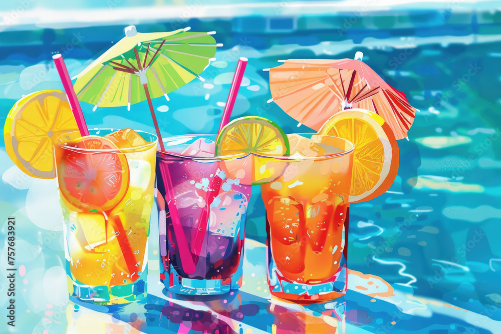 Tropical Cocktail Hour: refreshing tropical cocktails by the pool or ...