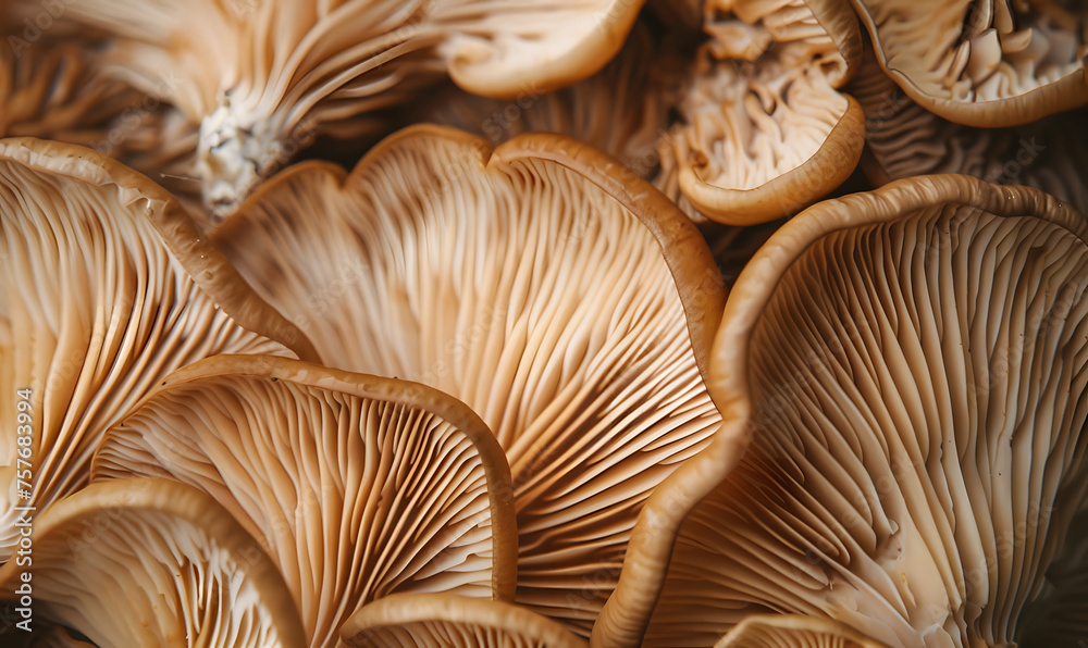 a close up of beautiful mushrooms, Generative AI a close up of beautiful mushrooms, Generative AI