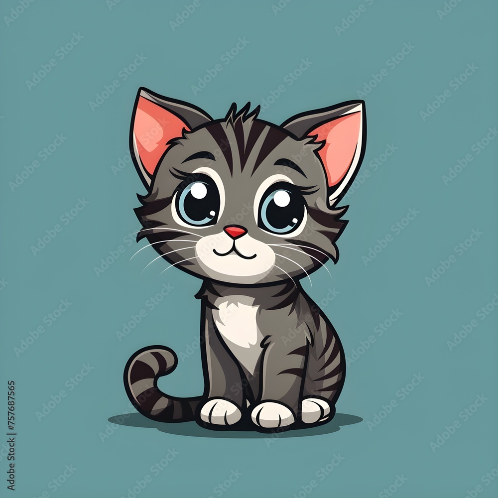 Lovely Kitten Logo: Attractive Graphic for Your Business