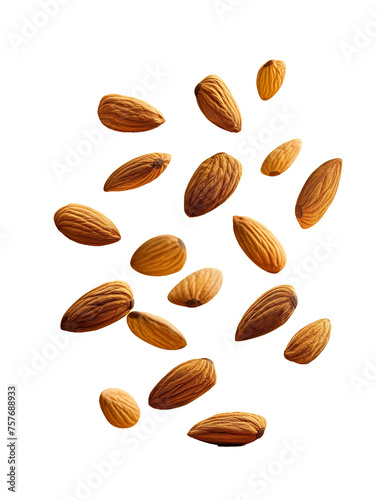 Wallpaper Mural Falling Almonds, isolated, transparent background, nuts, detailed, cut out Torontodigital.ca