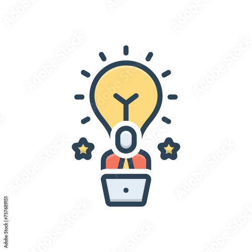 Color illustration icon for creator
