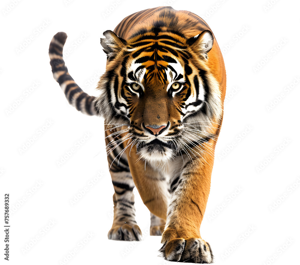 Fototapeta premium Tiger transparent background image