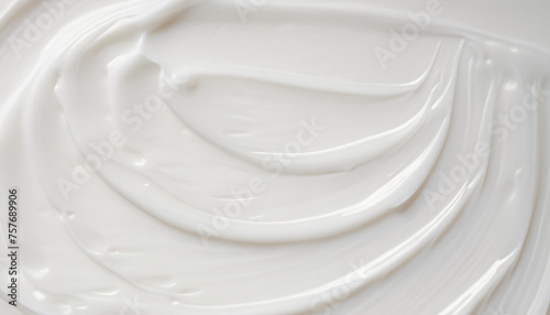 The white surface of the cream lotion softens the background., texture, top view, close up