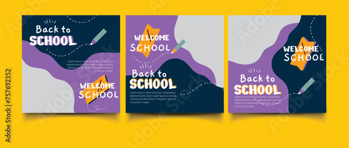 Back to school social media post posts