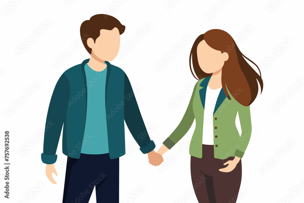 holding-couple-hands-vector design.