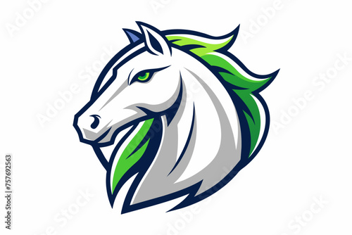 Fototapeta Naklejka Na Ścianę i Meble -  horse head logo vector design.