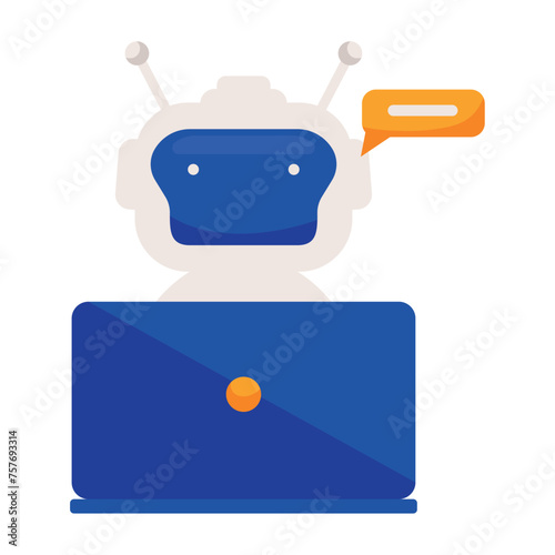 chatbot in laptop