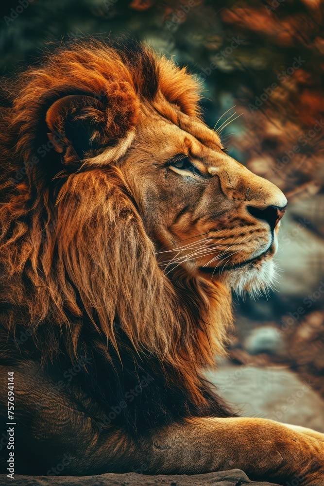 Fototapeta premium close up lion images for amazing mobile wallpaper