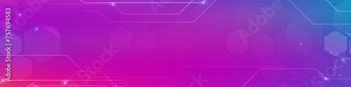 Gradient Digital technology banner. Futuristic banner for various design projects such as websites, presentations, print materials, social media posts
