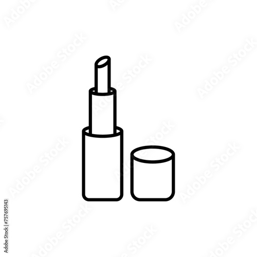Lipstick Vector Line Icon illustration.