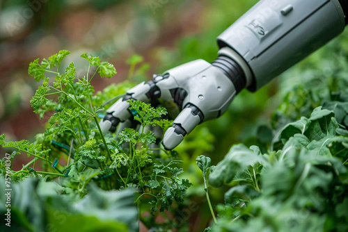 Futuristic farms where technology meets nature robotic hands tend to exotic crops