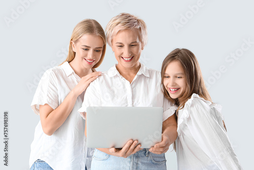 Little girl with her mom an...
