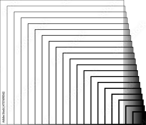 Square blend effects out line. Element in concept technology