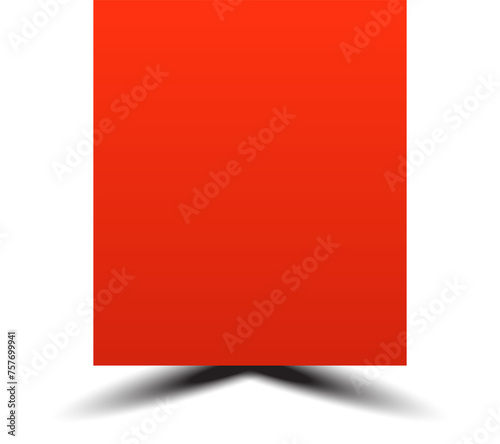 Free Download Red paper rectangle and shadow, label, banners, icon - GFXLoad