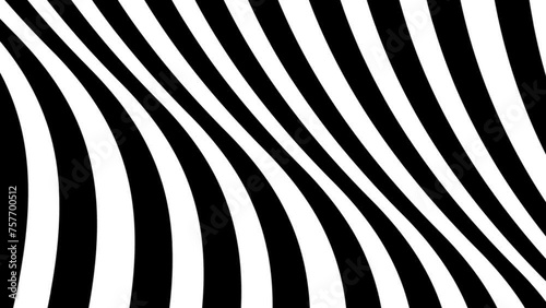 Black and White Color Striped Loopable Optical Illusion Animation. 4k resolution. photo