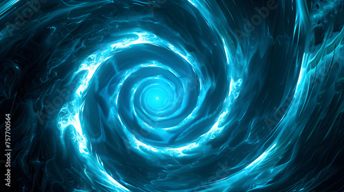 abstract blue spirals on black background