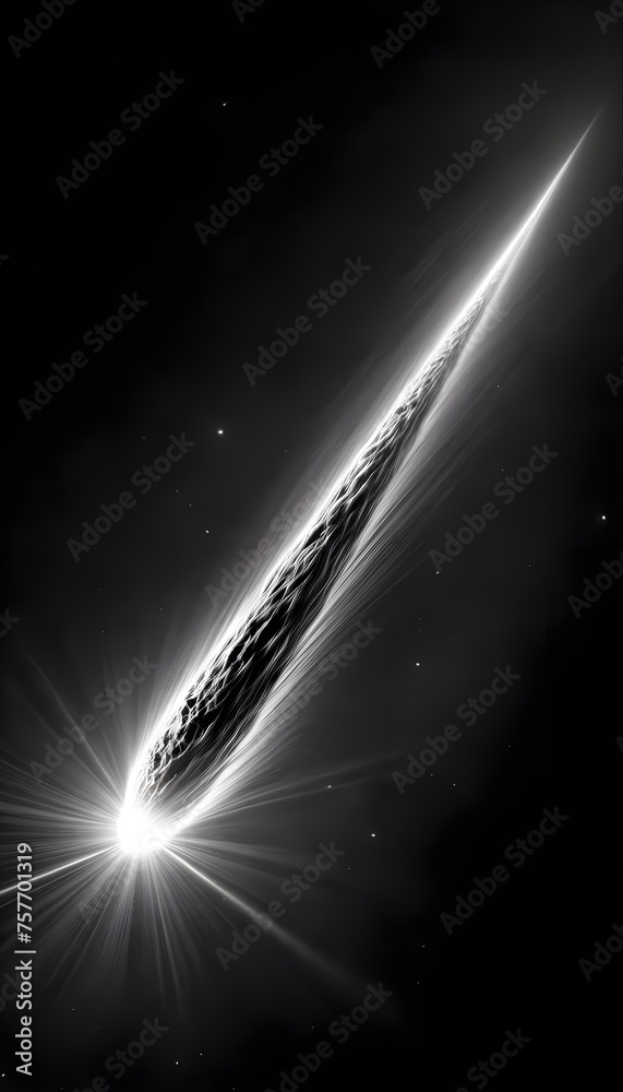 the tail of a comet - obrazy, fototapety, plakaty 
