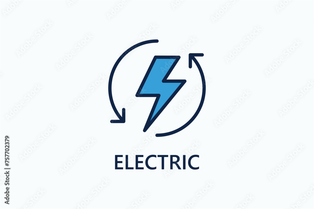 Electric icon or logo sign symbol vector illustration