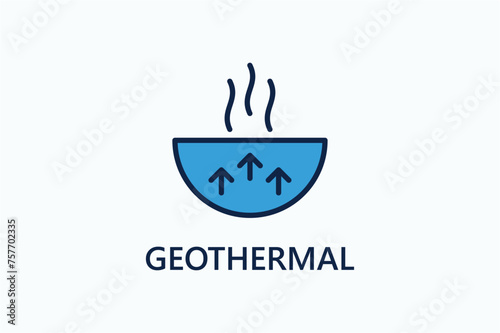 Geothermal icon or logo sign symbol vector illustration