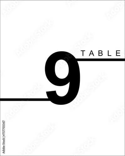 Table Number Coffe Shop. Acrylic number photo