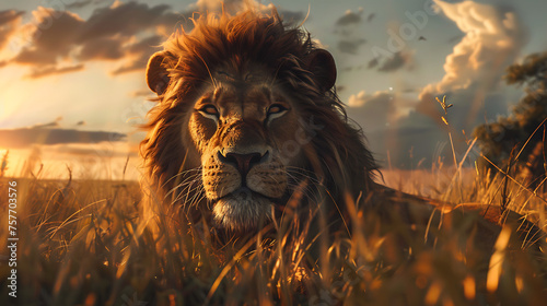 Picture of lion in the nature